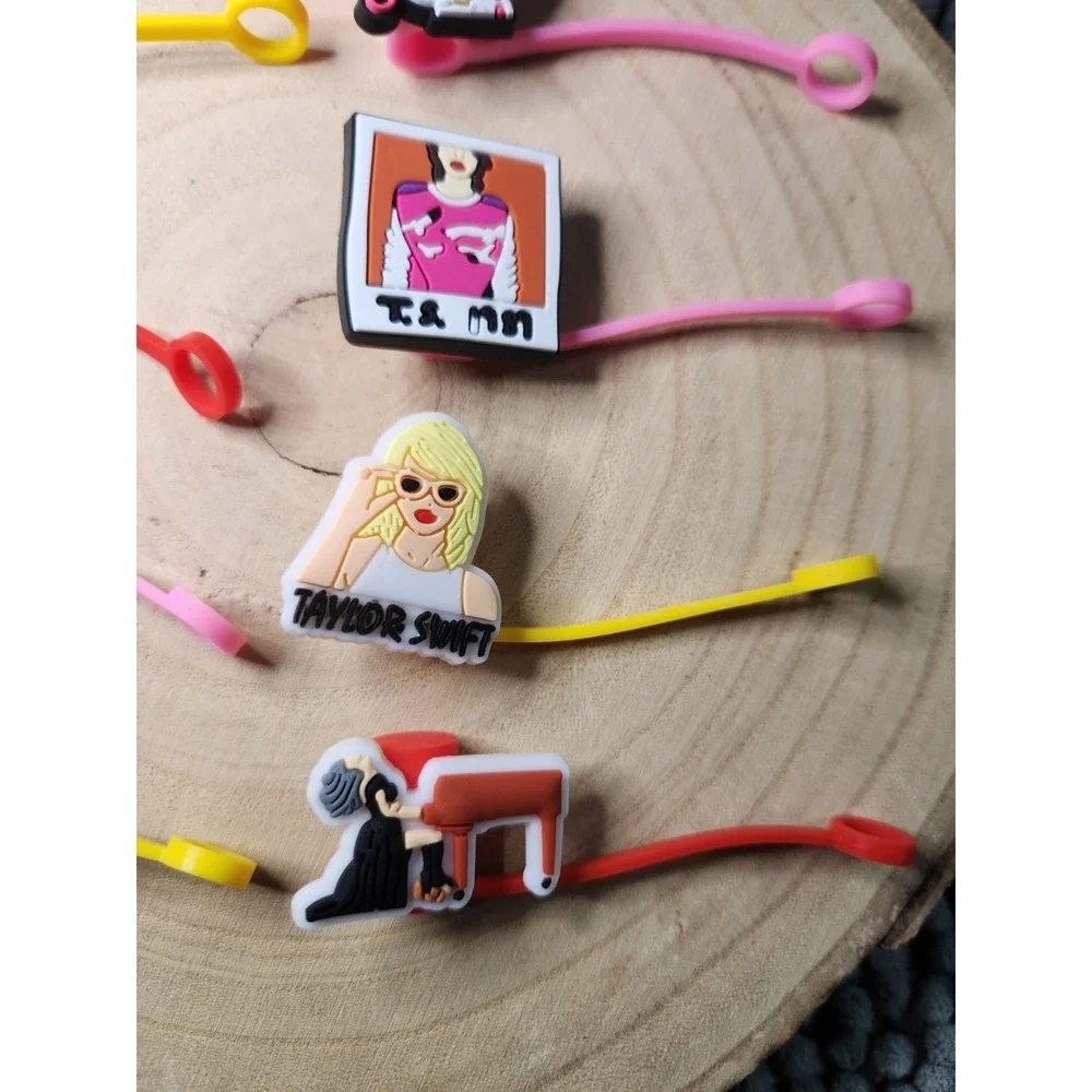Taylor Swift 6-8mm Straw Toppers Covers Stanley Cup Accessories‎ 8 pack~NEW